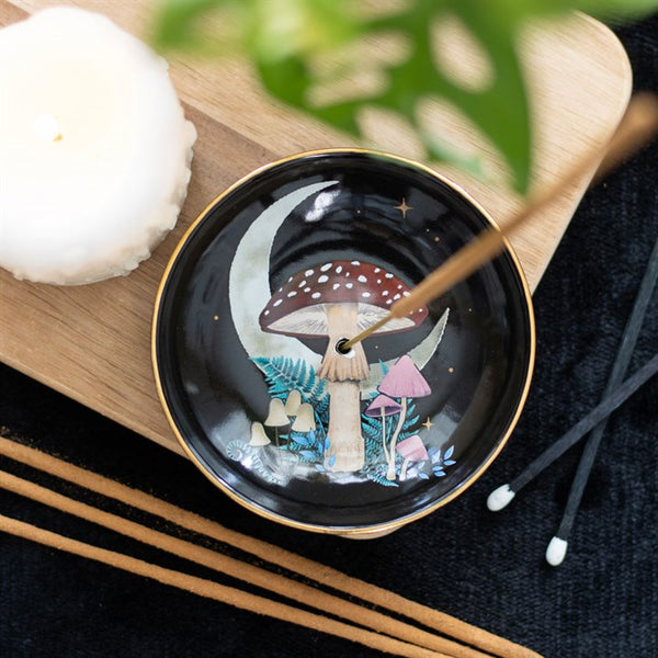 Forest Mushroom Ceramic Incense Holder