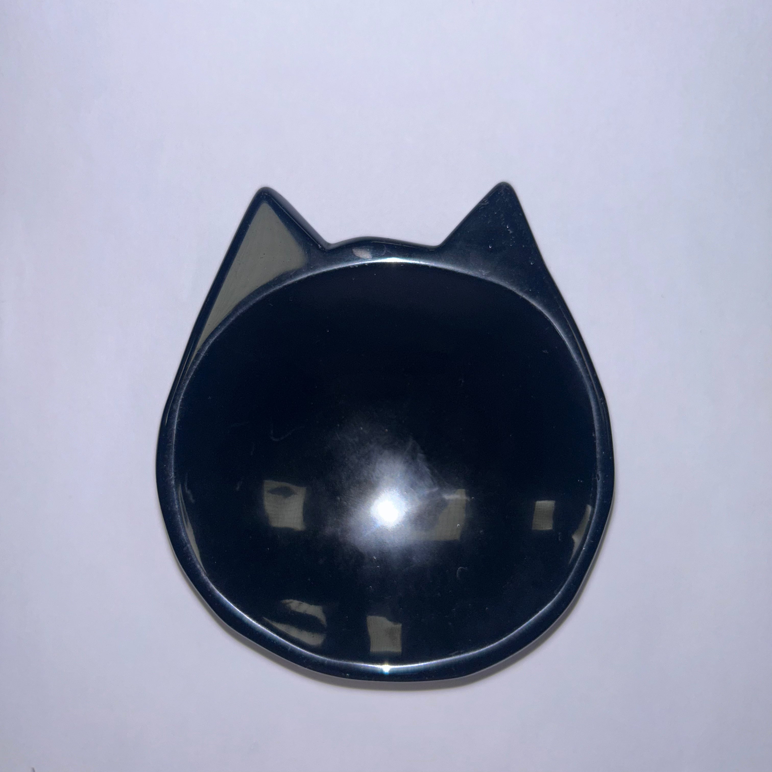 Black Obsidian Bowl - Cat