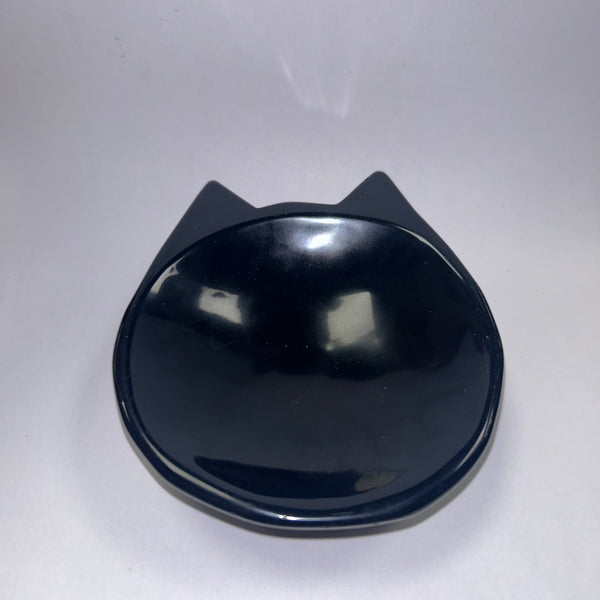 Black Obsidian Bowl - Cat