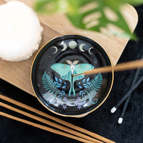 Luna Moth Ceramic Incense Holder