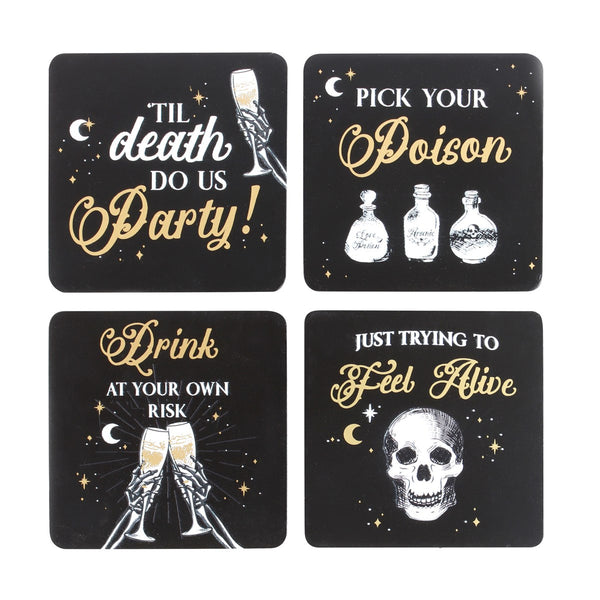 Till Death Do Us Party Set Of 4 Coasters