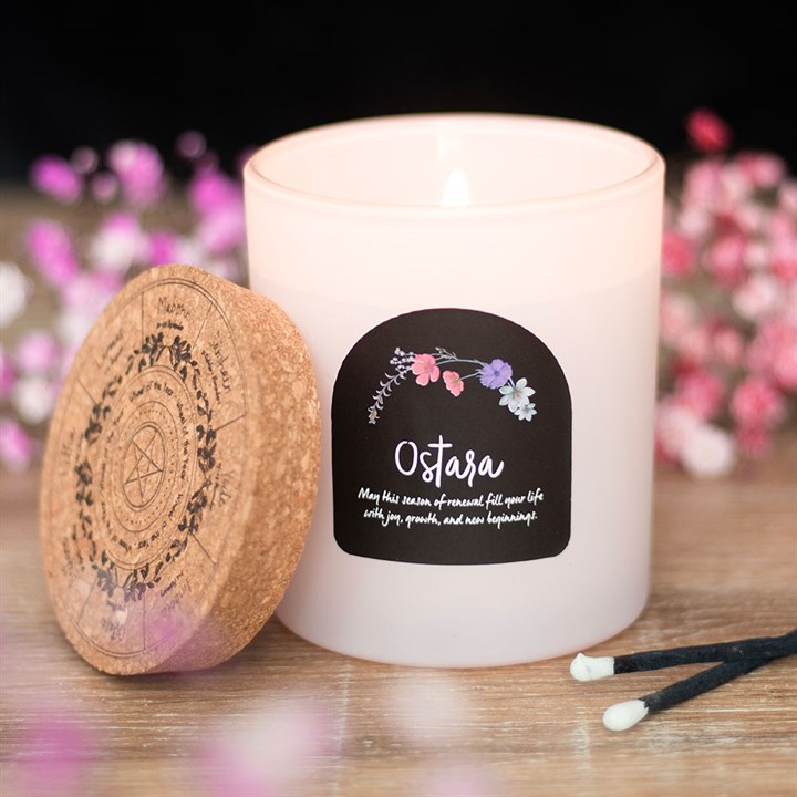 Ostara Fresh Linen Wheel Of The Year Candle
