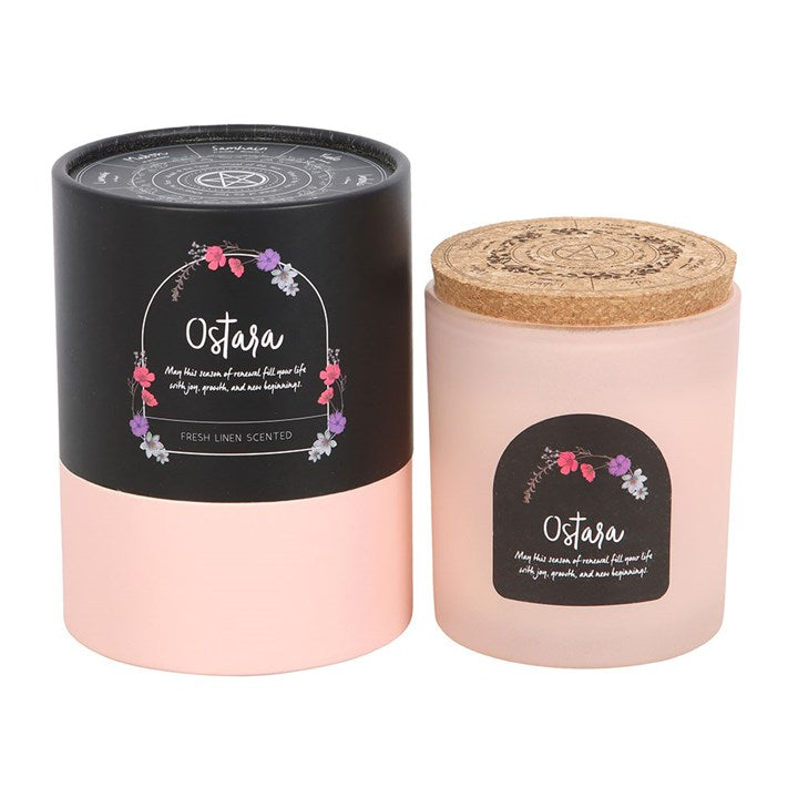 Ostara Fresh Linen Wheel Of The Year Candle