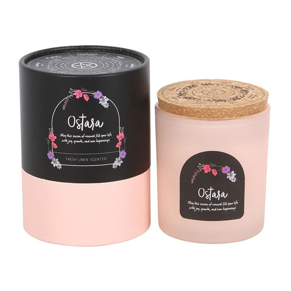 Ostara Fresh Linen Wheel Of The Year Candle