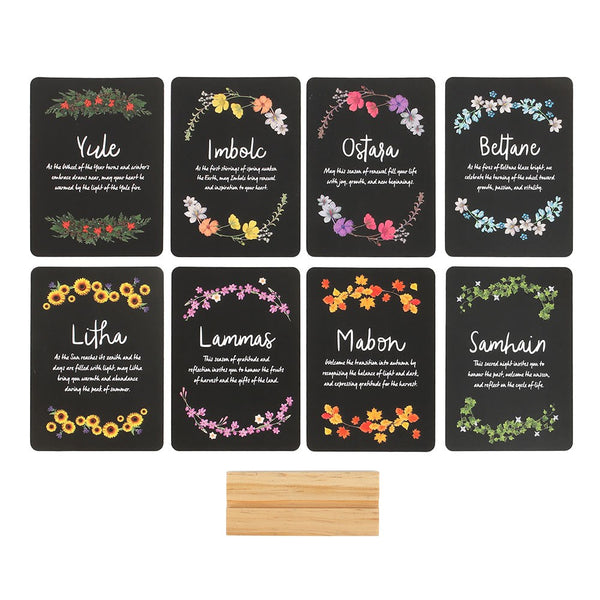 Wheel Of The Year Altar Cards With Stand