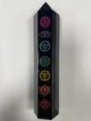 Chakra Print Black Obsidian Point