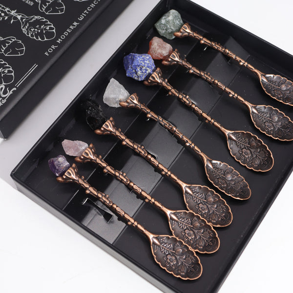Bronze Crystal Witch Spoon Set
