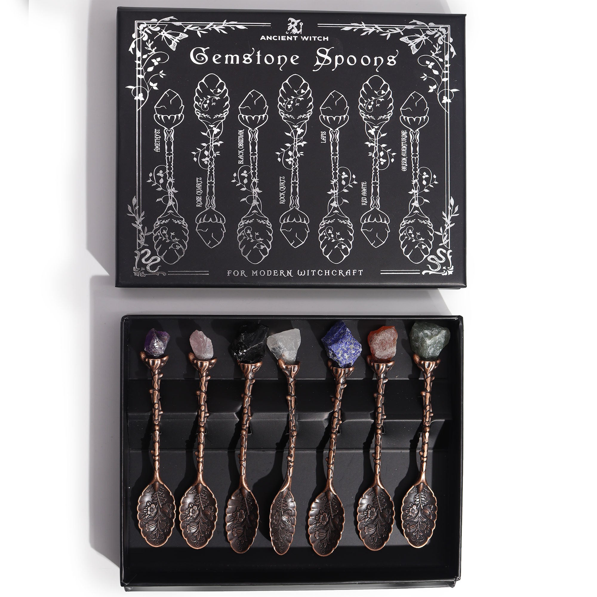 Bronze Crystal Witch Spoon Set
