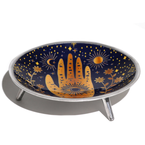 Hamsa Midnight Blue Triple Leg Enamled Offering Pl