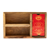 Three Section Tarot Box With Card Holder - Red