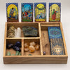 Four Section Tarot Box With Card Holder - Wood