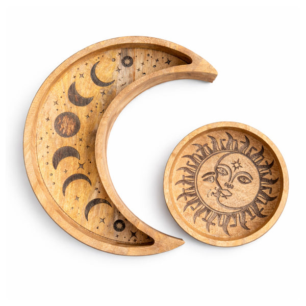 Moon Shaped Round Tray