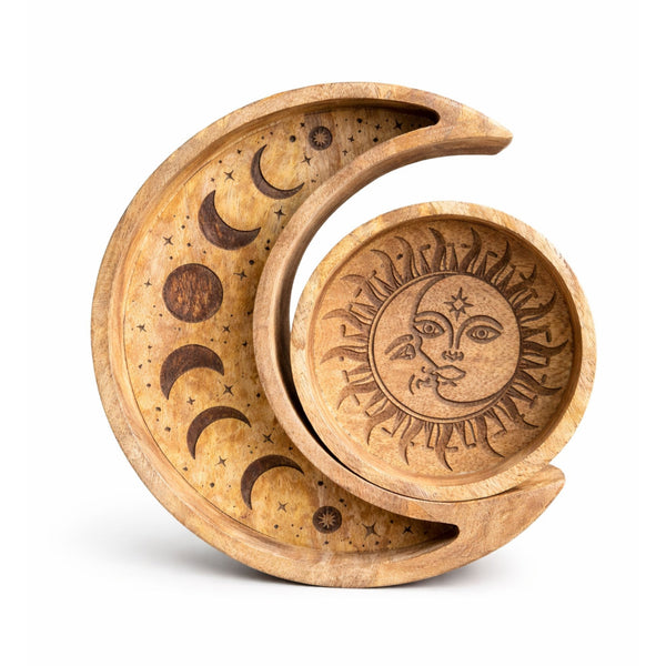 Moon Shaped Round Tray