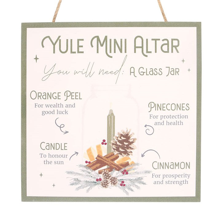 20CM Yule Altar MDF Hanging Sign