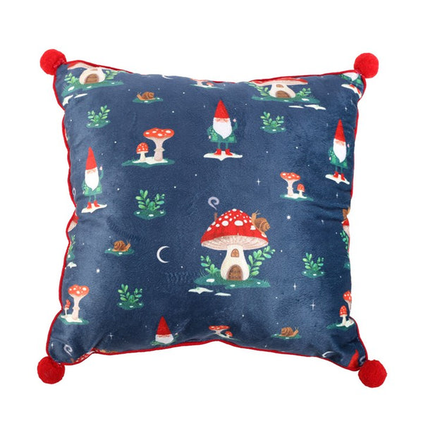 Square Gnome Print Cushion