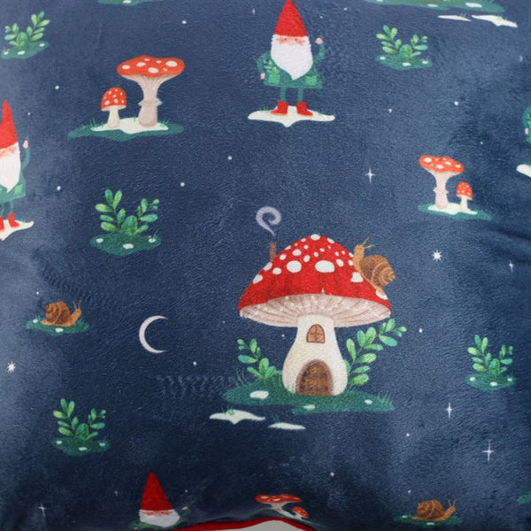 Square Gnome Print Cushion