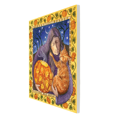 Pumpkin Wise Woman Tile