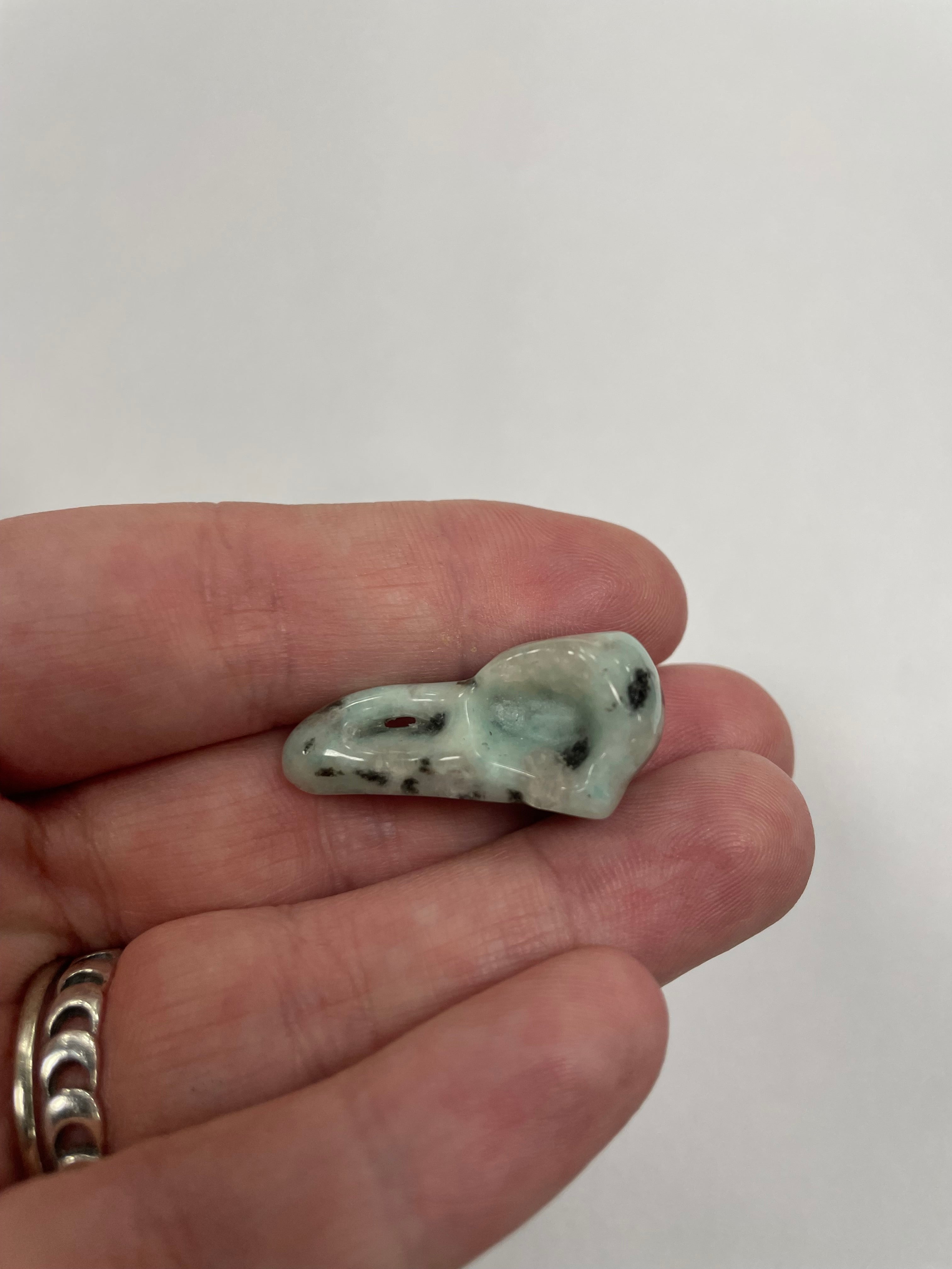 Mini Kiwi Jasper Bird Skull