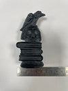 Black Obsiadian Crow on Skull
