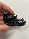 Black Obsidian Dragon Skull