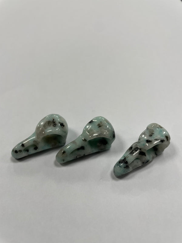 Mini Kiwi Jasper Bird Skull