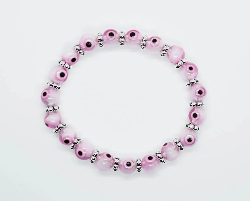 Pink Evil Eye Bracelet