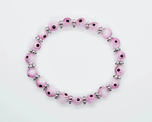 Pink Evil Eye Bracelet