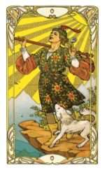 Golden Art Noveau Mini Tarot