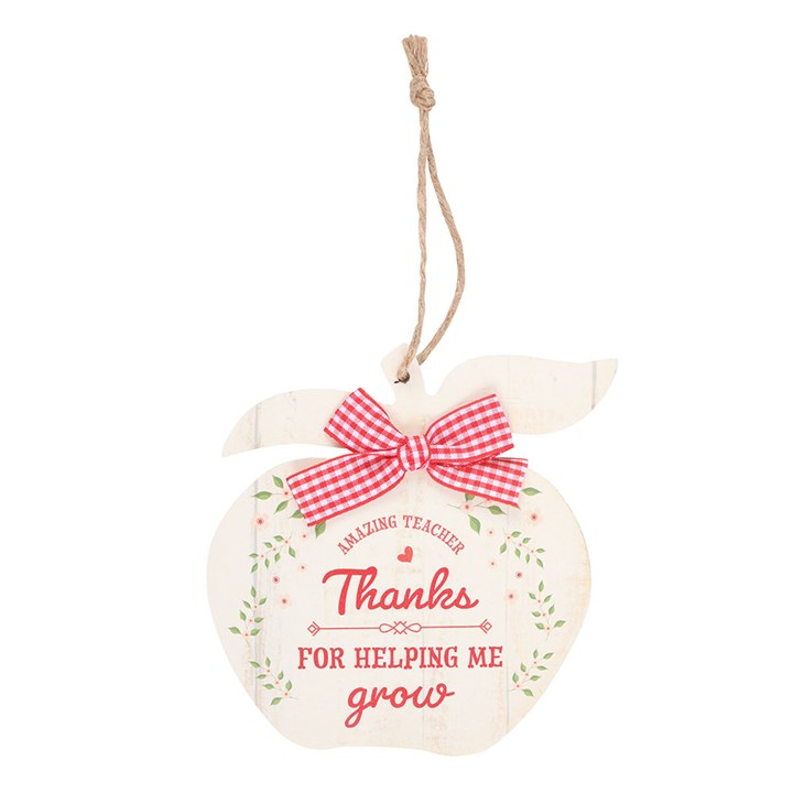 Thanks For Helping Me Grow Apple Hanging Decoratio