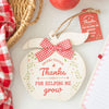 Thanks For Helping Me Grow Apple Hanging Decoratio