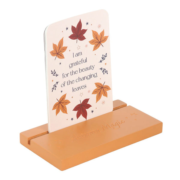 Autumn Magic Affirmation Cards with Stand