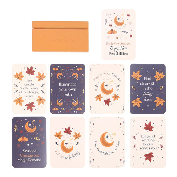 Autumn Magic Affirmation Cards with Stand