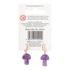 Amethyst Mushroom Earrings