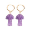 Amethyst Mushroom Earrings
