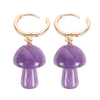Amethyst Mushroom Earrings
