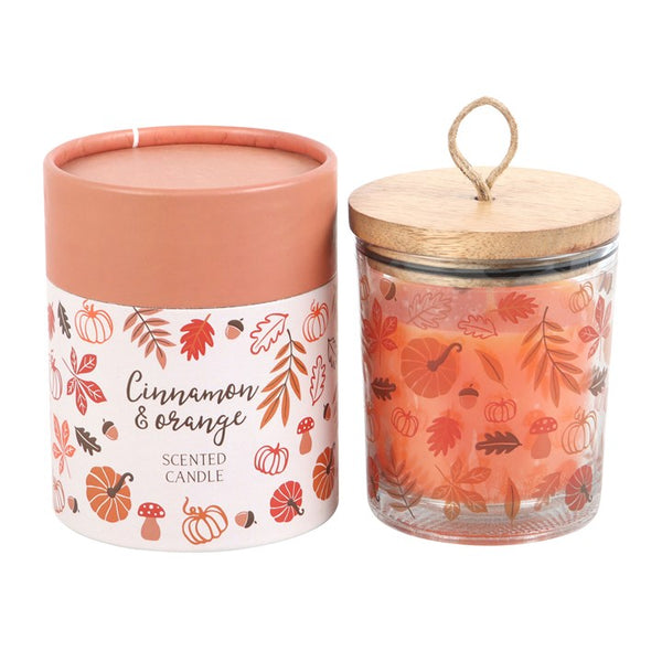 Autumn Leaves Cinamon & Orange Candle