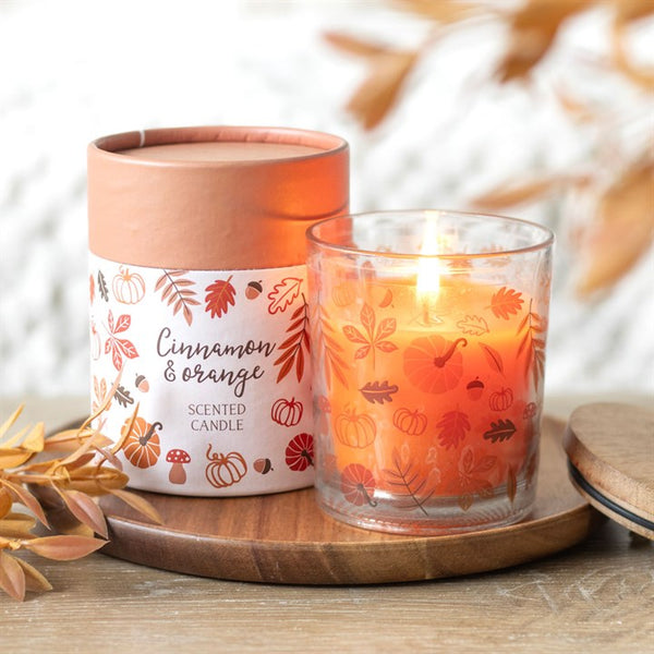 Autumn Leaves Cinamon & Orange Candle