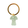 Green Aventurine Mushroom Keyring