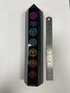 Chakra Print Black Obsidian Point