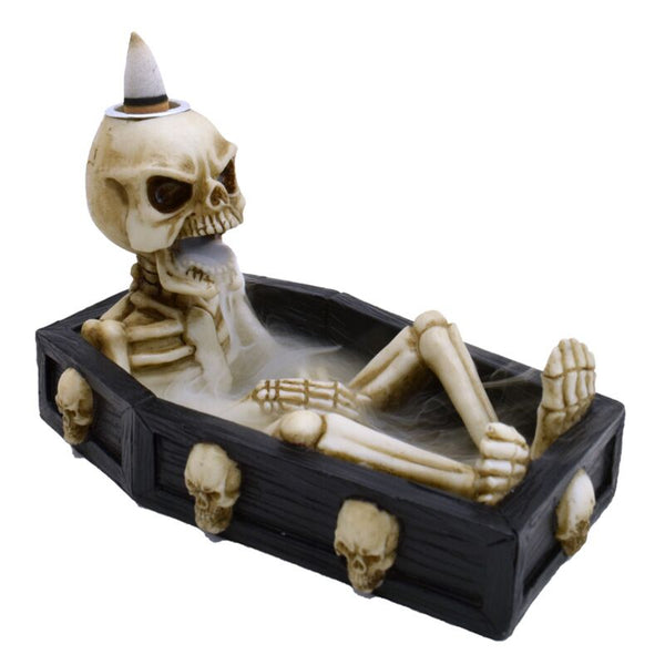 Skeleton Coffin Backflow Burner