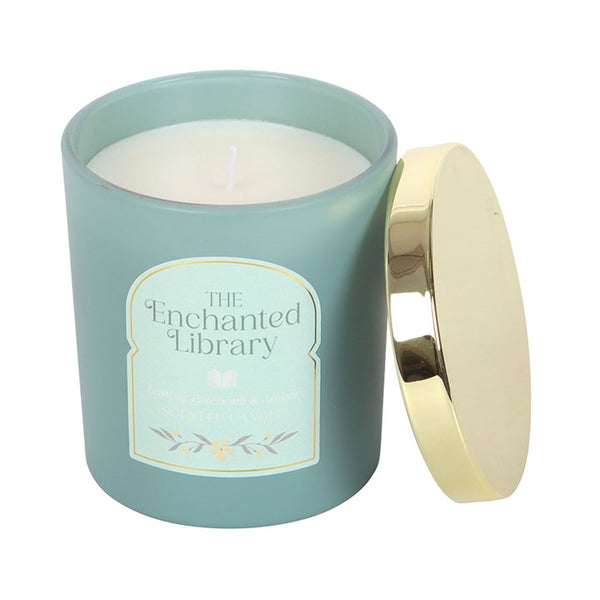The Enchanted Library Leather Patchouli & Amber Candle