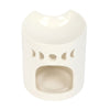 White Crescent Moon Oil Burner