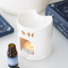 White Crescent Moon Oil Burner