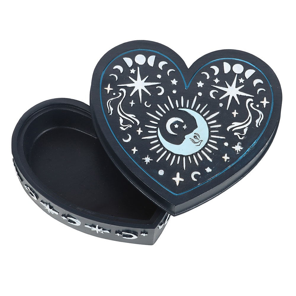 Blue Moon Heart Trinket Dish