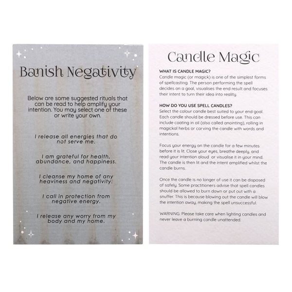 Banish Negativity Spell Candle x 12