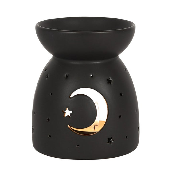 Black Moon Cut Out Oil Burner