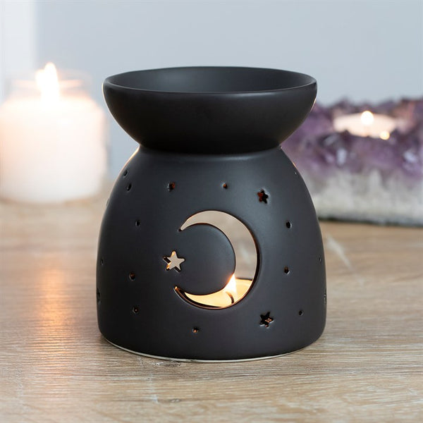 Black Moon Cut Out Oil Burner