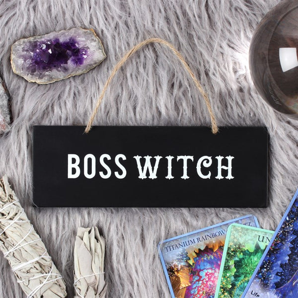 Boss Witch Hanging Sign