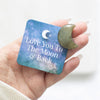 Love You to the Moon Labradorite Heart in bag