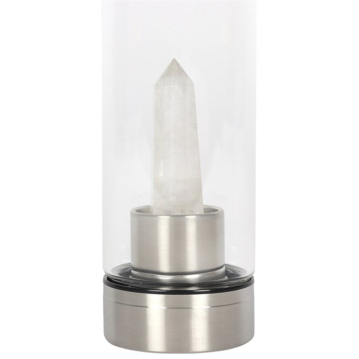 Clear Quartz Glass Water Bottle